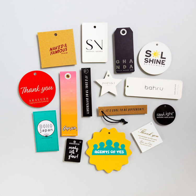 Product Hang Tags, Clothing Tags, Corporate Swing Tags