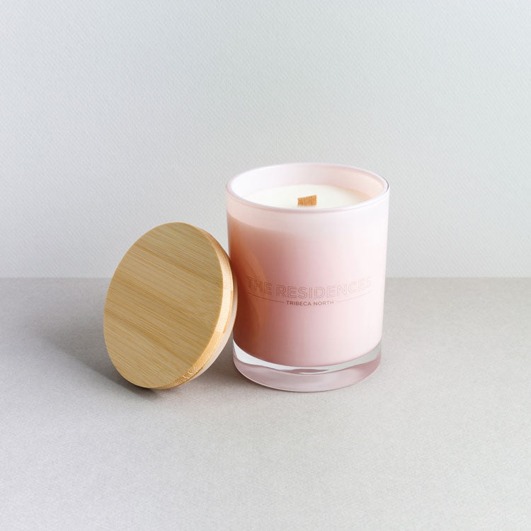Coloured Glass Corporate Candle - Wholesale