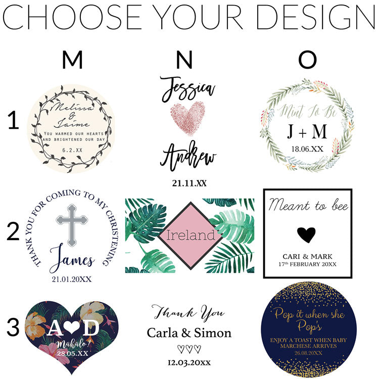 Custom Sticker, Adhesive Label, Wedding Decal